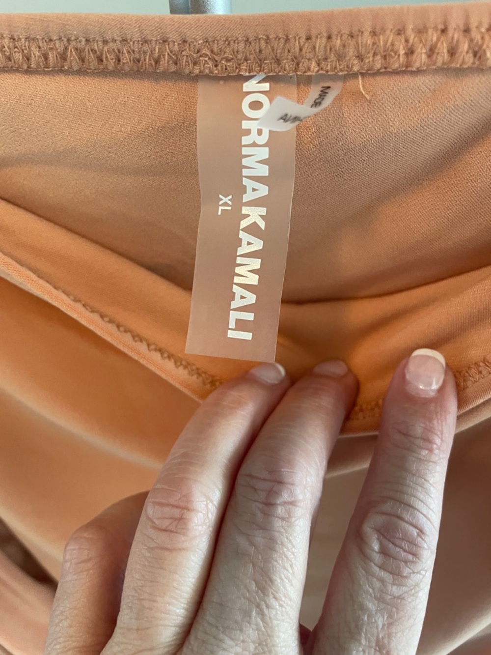 Norma Kamali Diana Bra Top with Gathered Side in Salmon - Picture 10 of 12